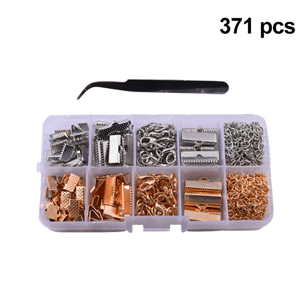 371Pcs Gold Necklace Buckle Je - огляд і ціна Jewelry Making Tool Kit