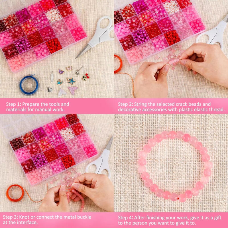 Glass Beads 24Colors 6mm Brace - огляд і ціна Jewelry Making Tool Kit