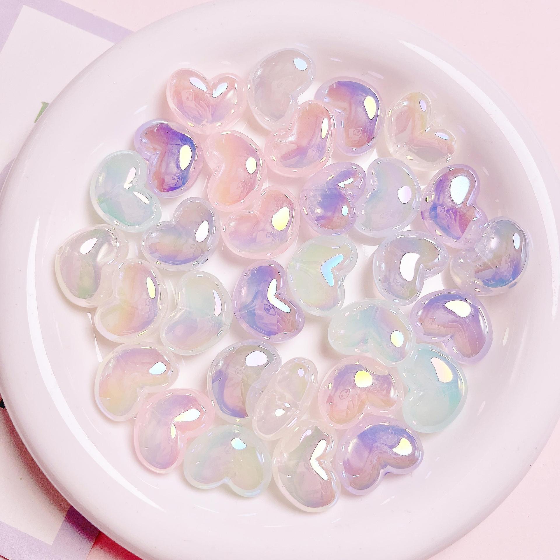 10Pcs Heart Transparent Glitte - огляд і ціна Jewelry Making Ideas With Beads