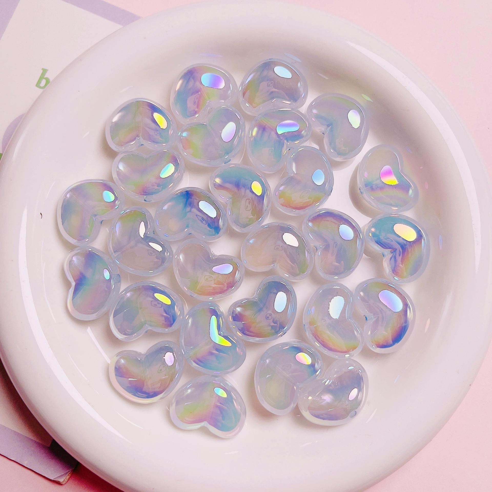 10Pcs Heart Transparent Glitte - огляд і ціна Jewelry Making Ideas With Beads