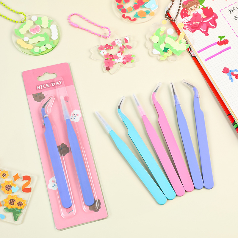 6pcs Tweezers Set - Angle and  - огляд і ціна Jewelry Making Tool Kit