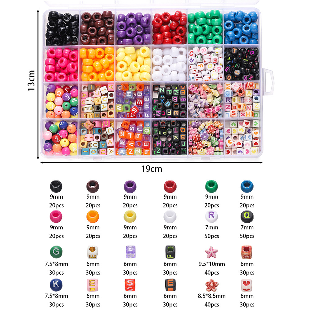1 Box Colorful Acrylic Pony Be - огляд і ціна Jewelry Making Kits