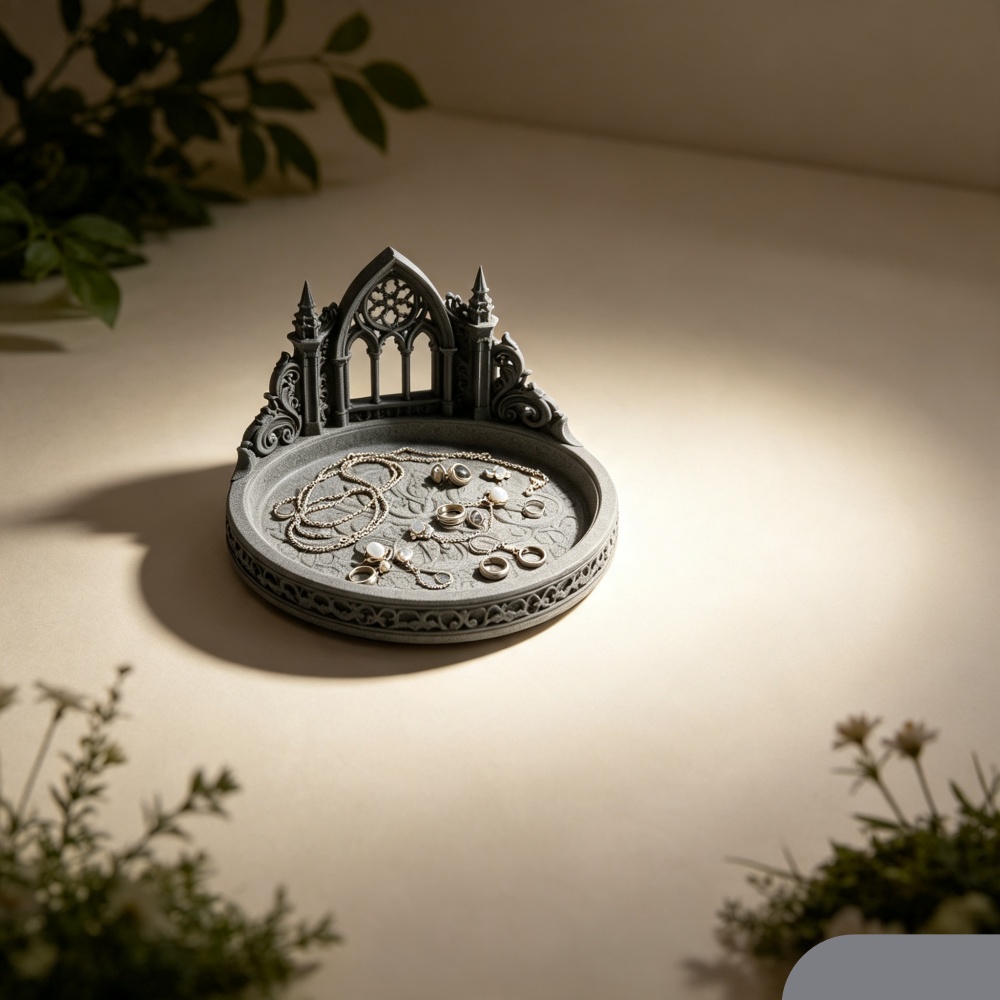 3D Printed White Gothic Cathed - огляд і ціна Jewelry Making Desk