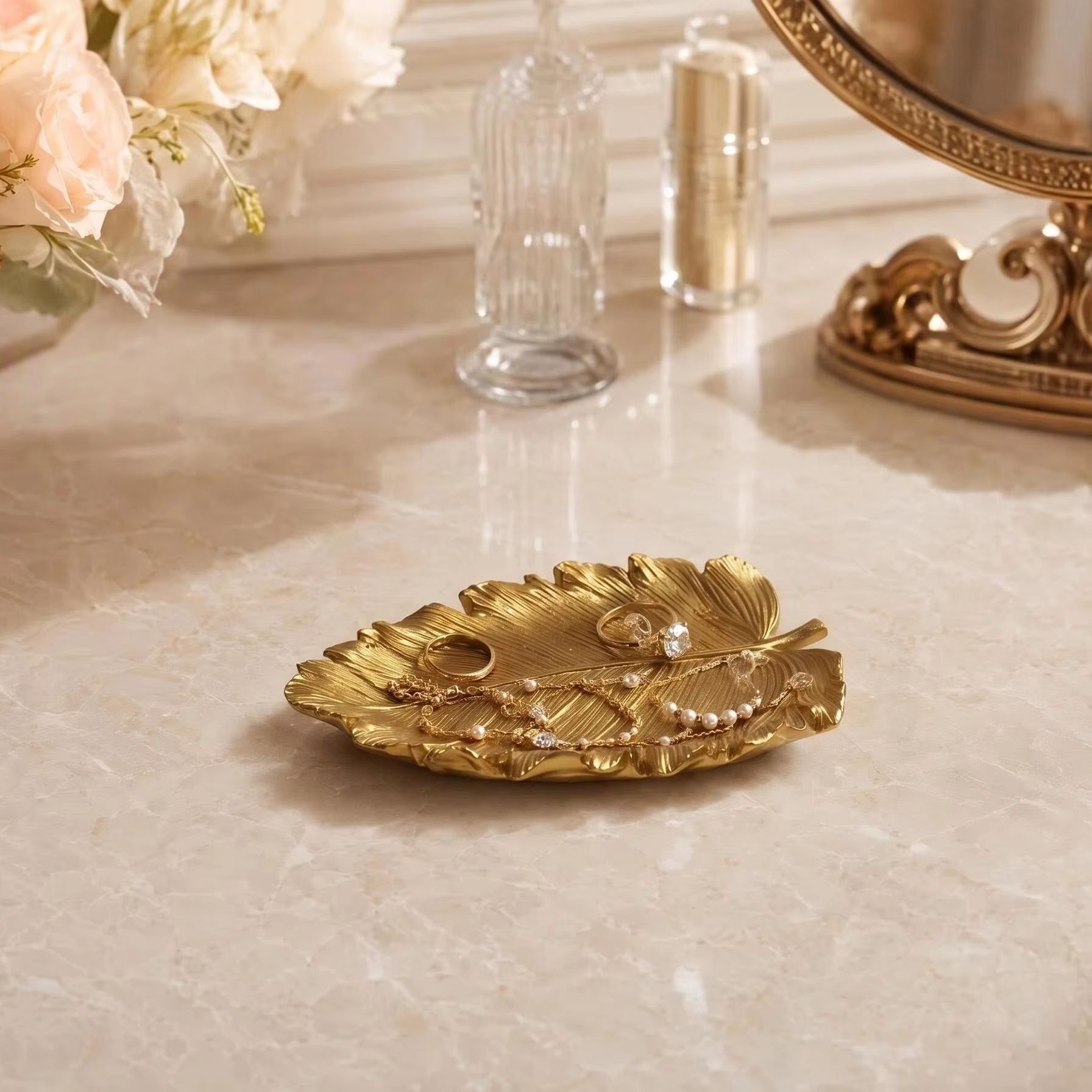 Light Luxury Golden Leaf Stora - огляд і ціна Jewelry Making Desk
